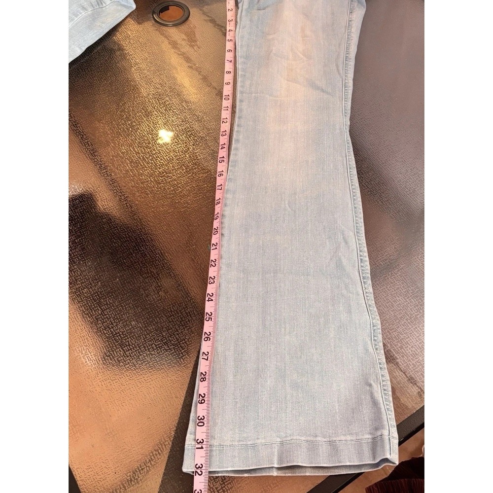 Spanx Flare Jeans Womens Large Stretch Comfort Light Wash Pull On Shapewear Blue - Picture 4 of 6